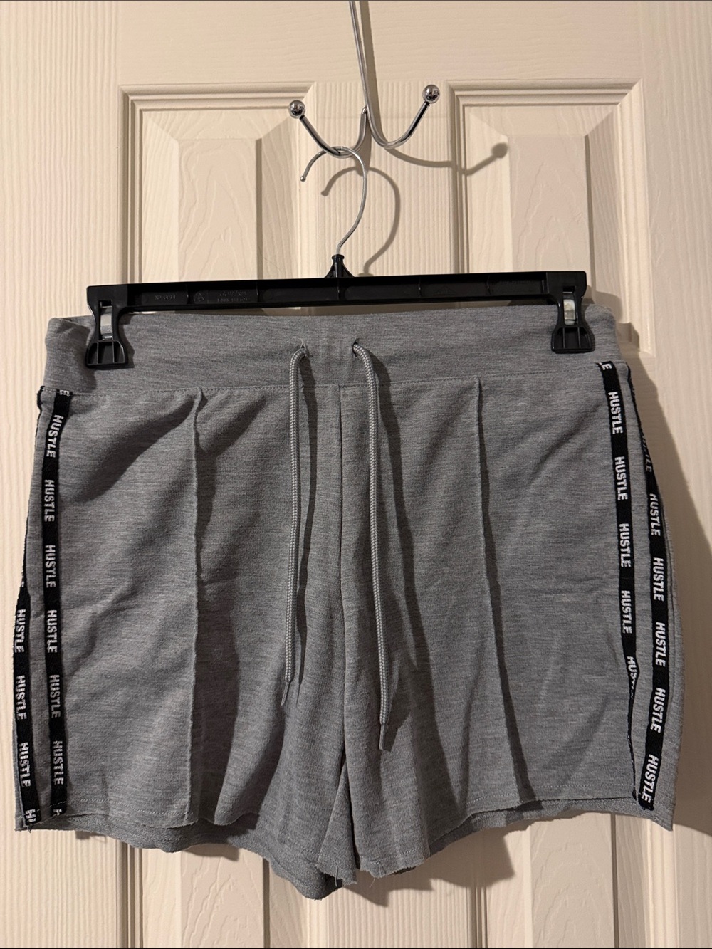 #351 Hustler No Boundaries Gray Women's Drawstring Athletic Shorts